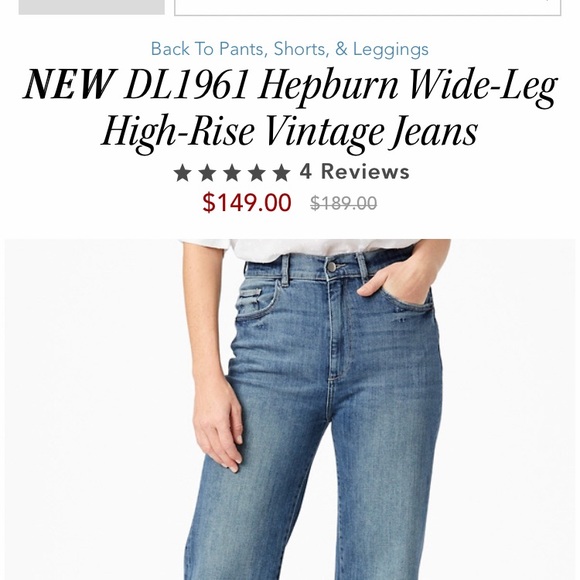 DL1961 Hepburn Jeans - Picture 1 of 5